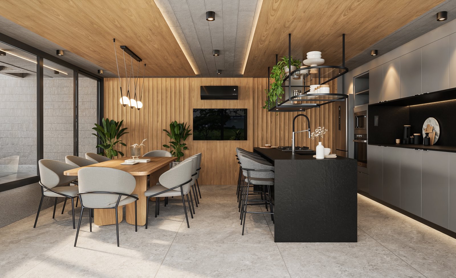 Espaço gourmet entregue mobiliado